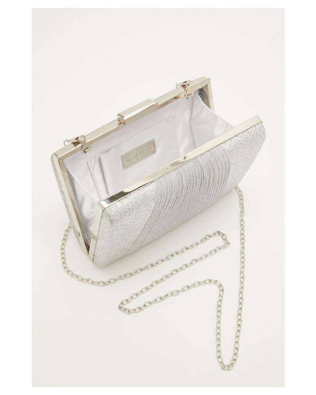Lipsy silver shop clutch bag
