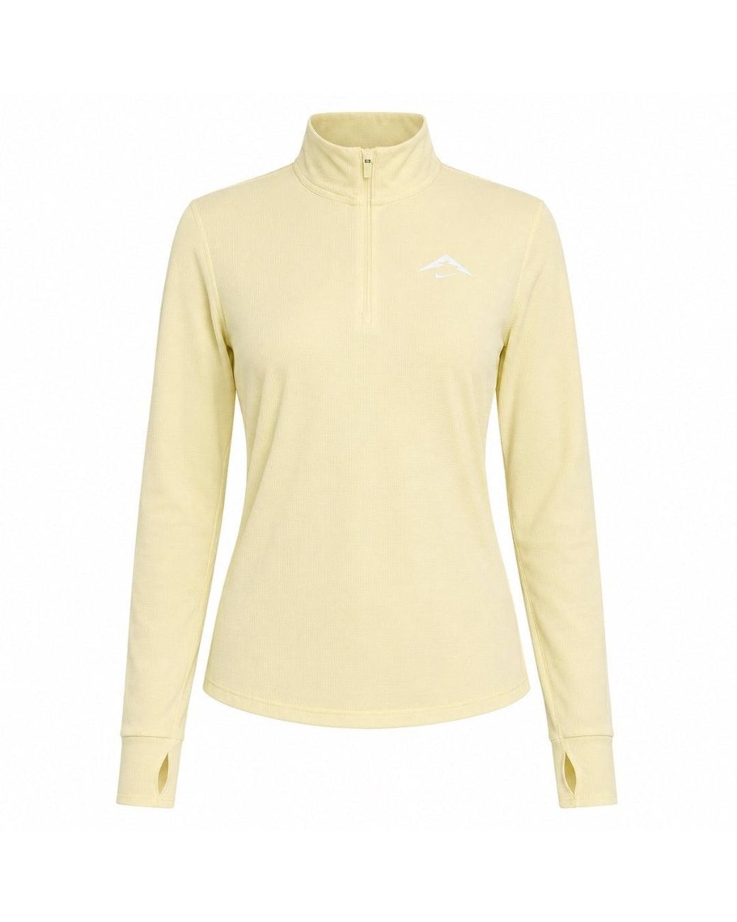 Nike Yellow Dri-Fit Trail Longsleeve 1/2-Zip Top