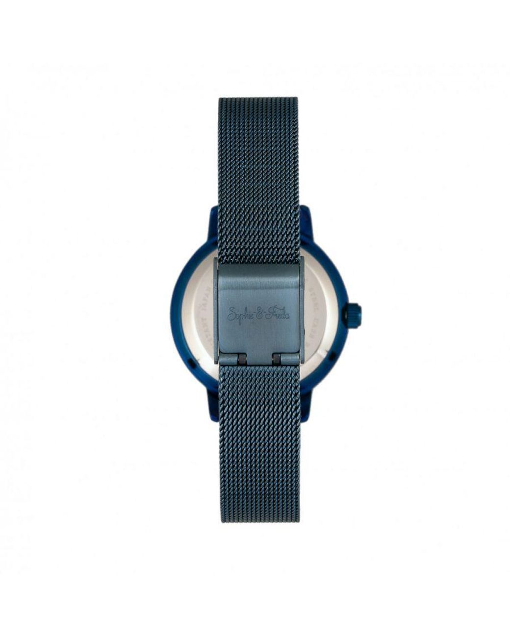 Sophie & Freda Blue Cambridge Bracelet Watch W/Swarovski Crystals