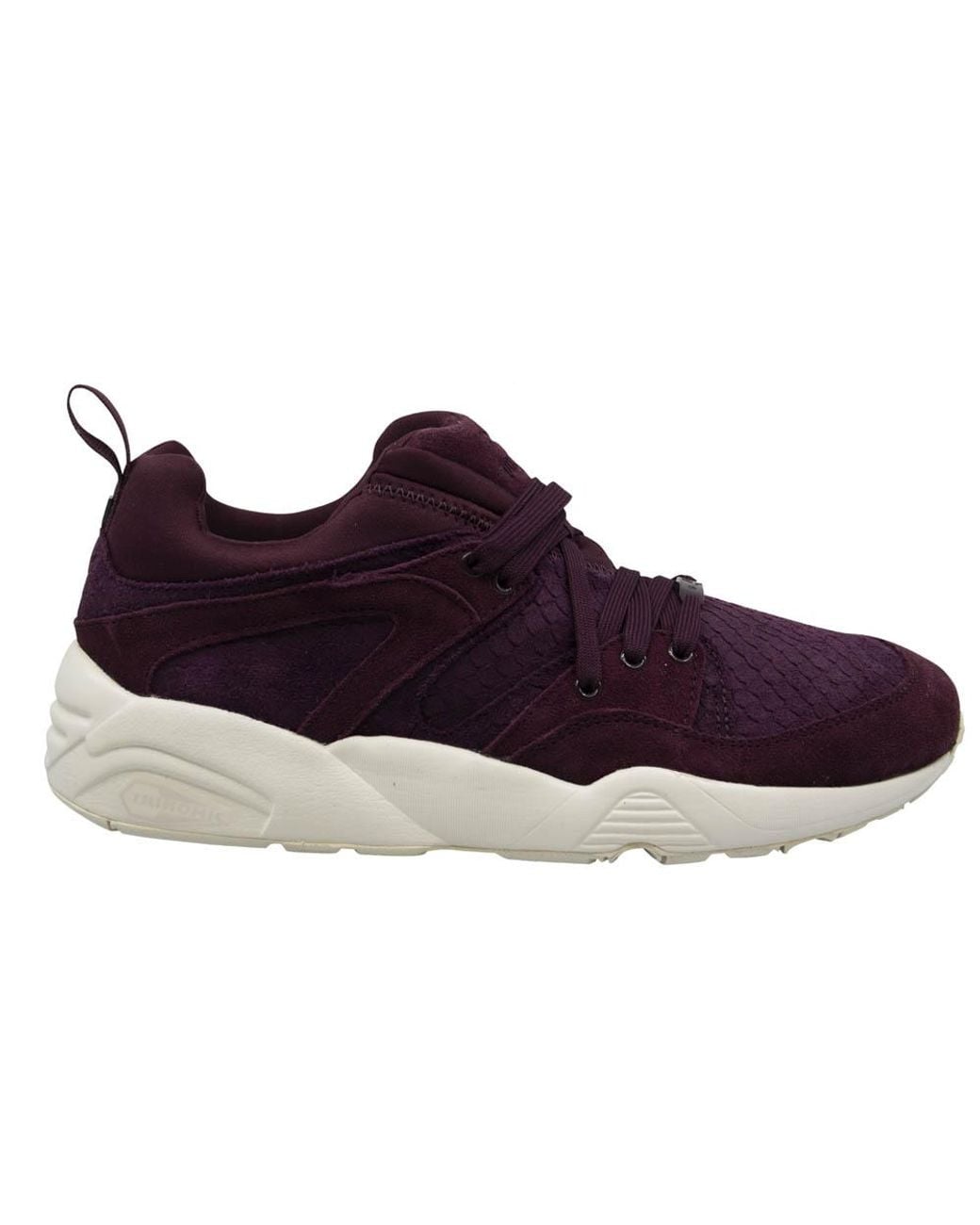 PUMA Purple Trinomic Blaze Of Glory Rioja Leather Lace Up Trainers 361470 01