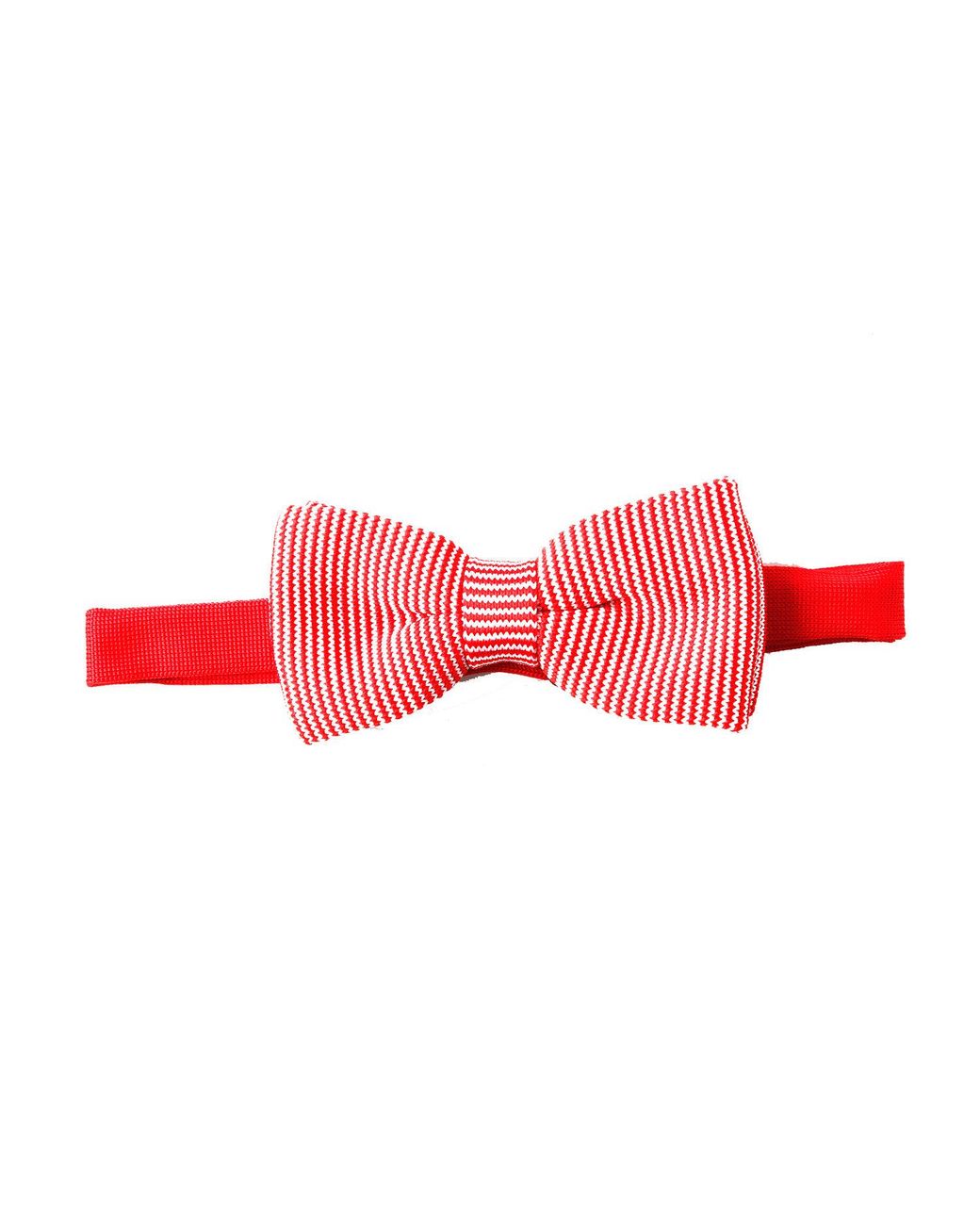 SVNX Red Crochet Bow Tie for men