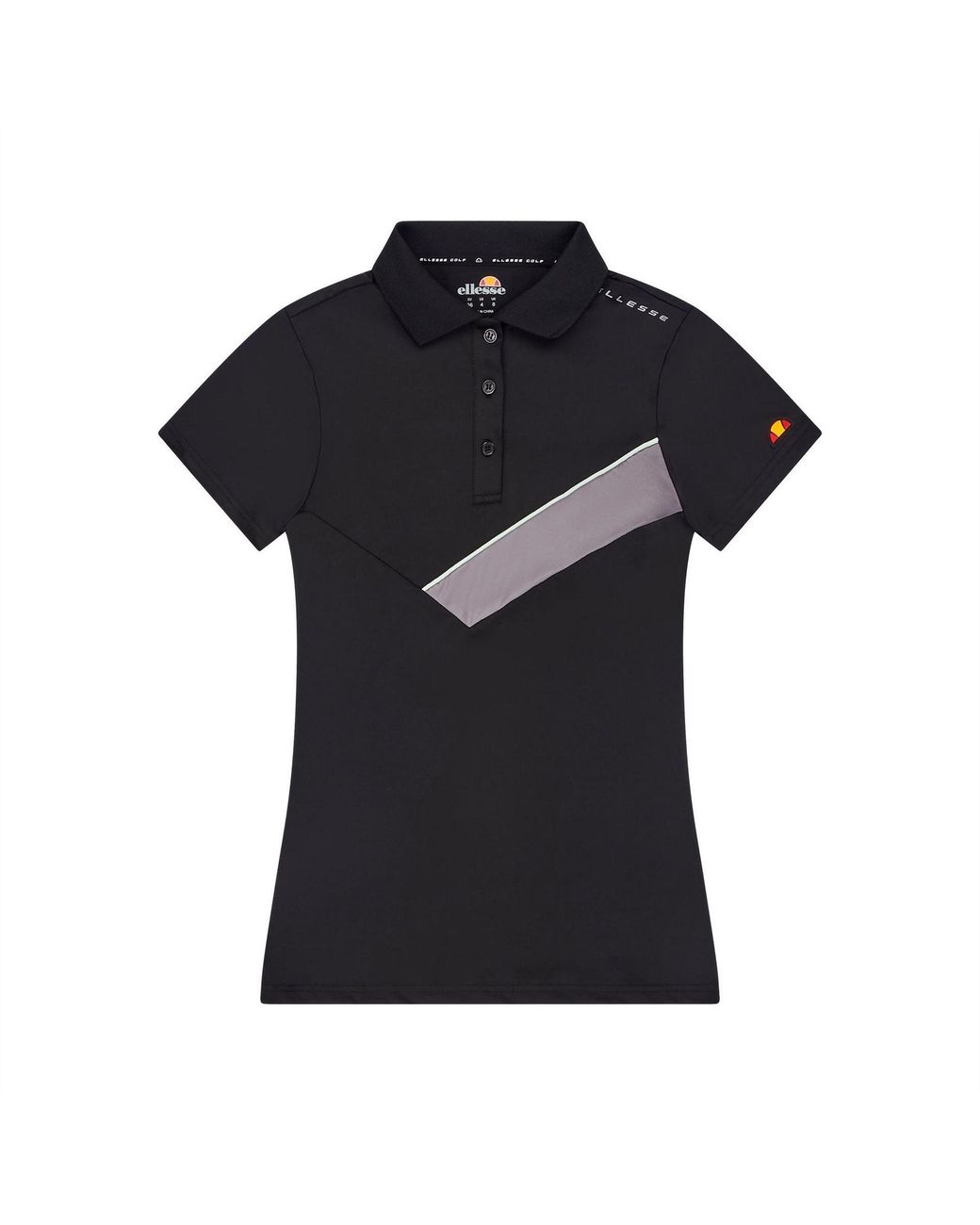 Ellesse Black Lotali Collared Neck Short Sleeve Polo Shirt