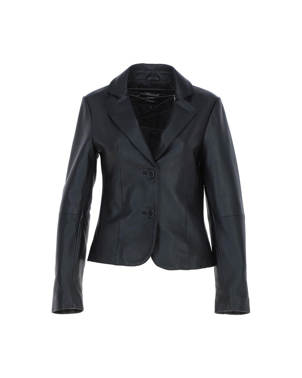 Ashwood Leather Black 'Angelica' Real Two Button Blazer