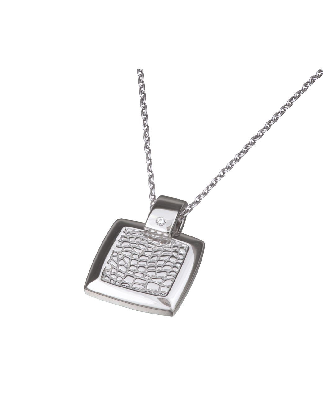 Orphelia Black 925 Sterling Chain With Pendant