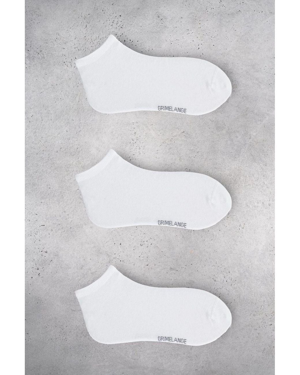 Grimelange Gray 3-Pack Thin Knitted Crew Socks for men