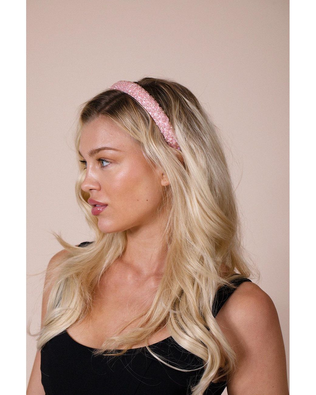SVNX Brown Lattice Beaded Headband