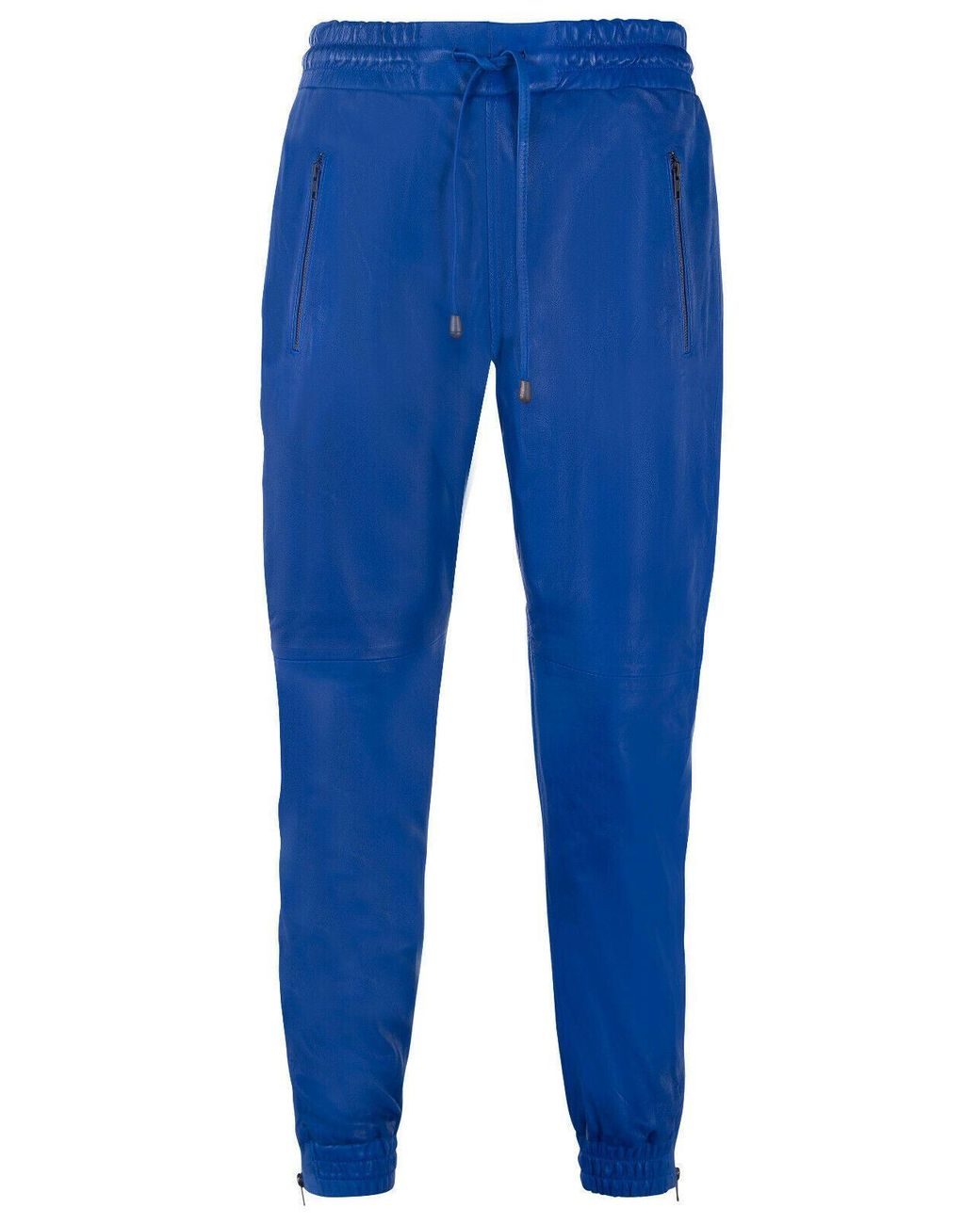 Infinity Leather Blue Jogging Bottoms-Boston for men