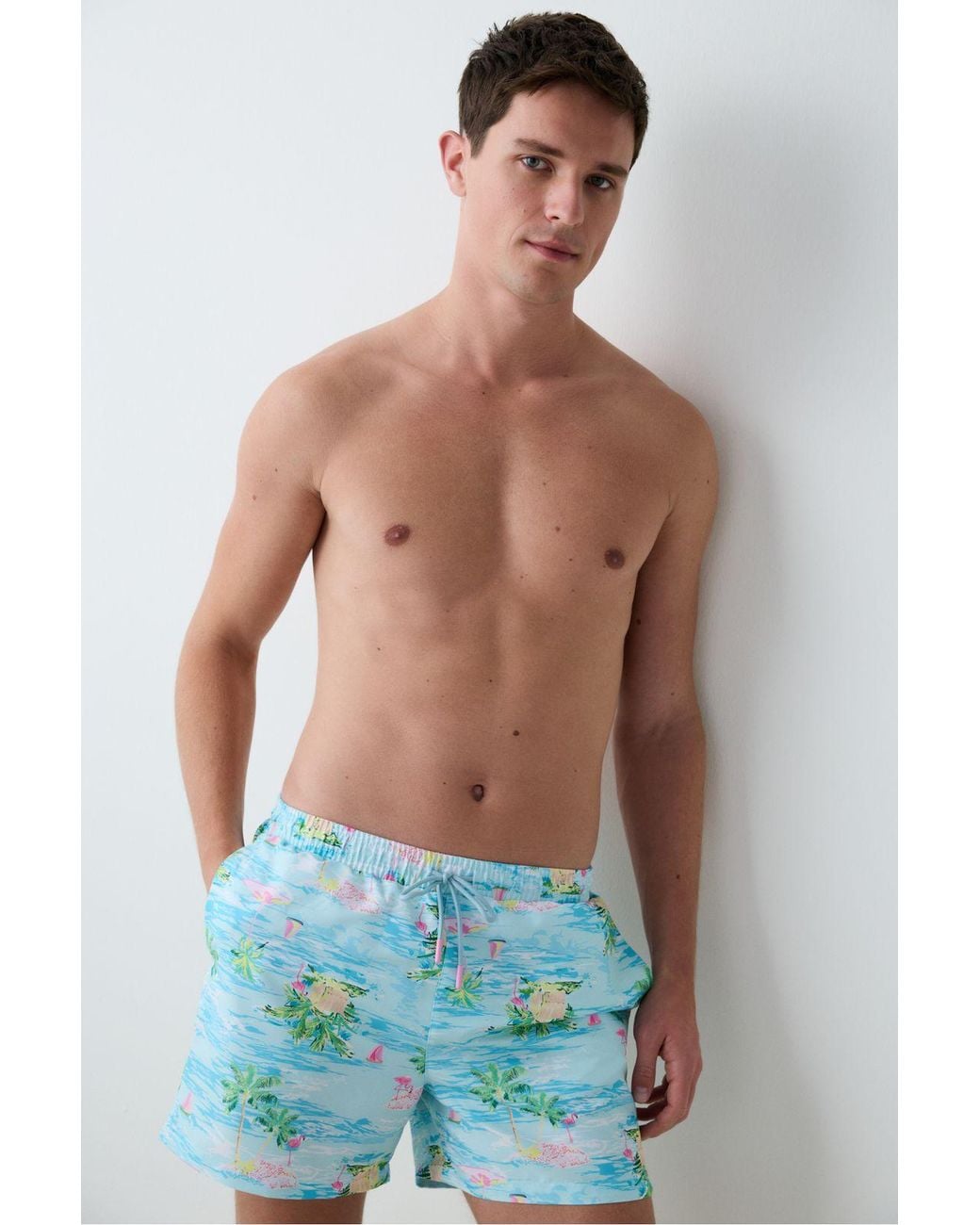 Penti Blue Flamingo Swim Shorts for men