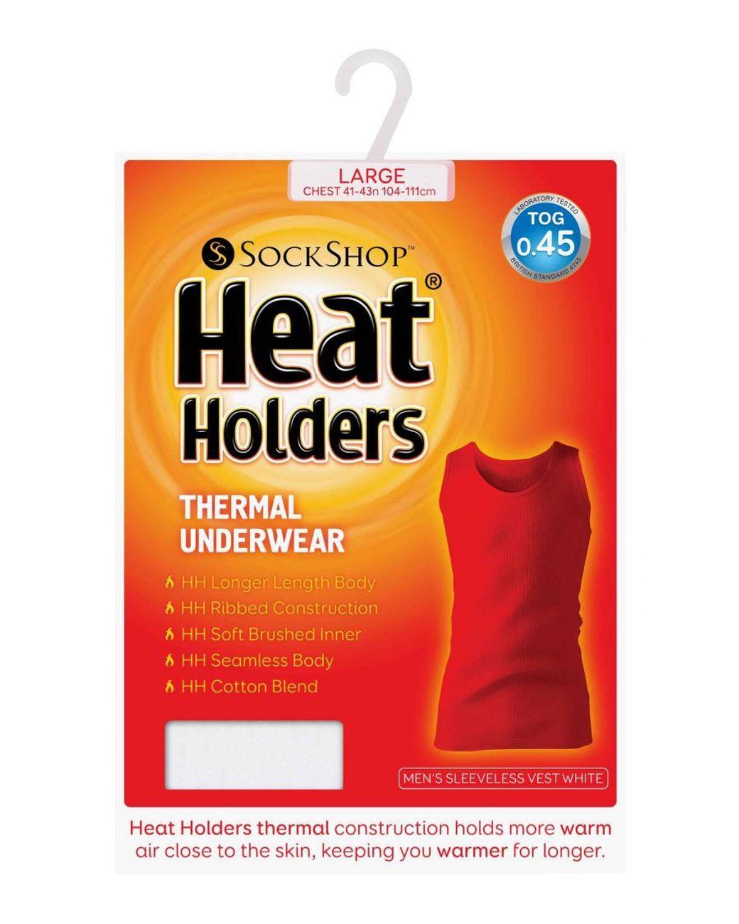 Heat Holders Gray Cotton Thermal Underwear Sleeveless Vest for men