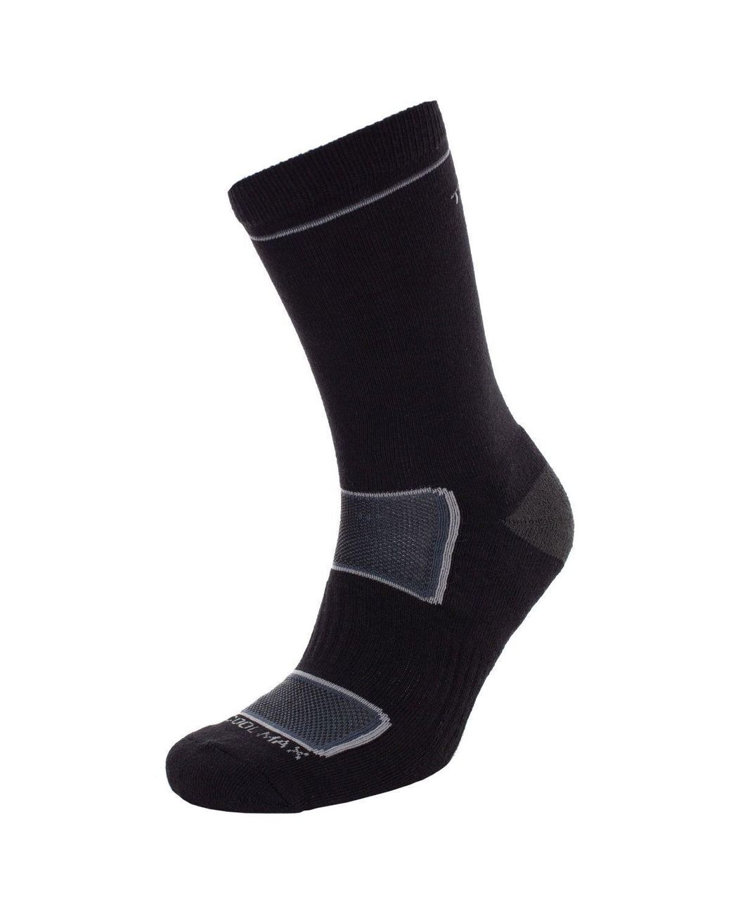 Trespass Black Rizzle Eco Socks for men
