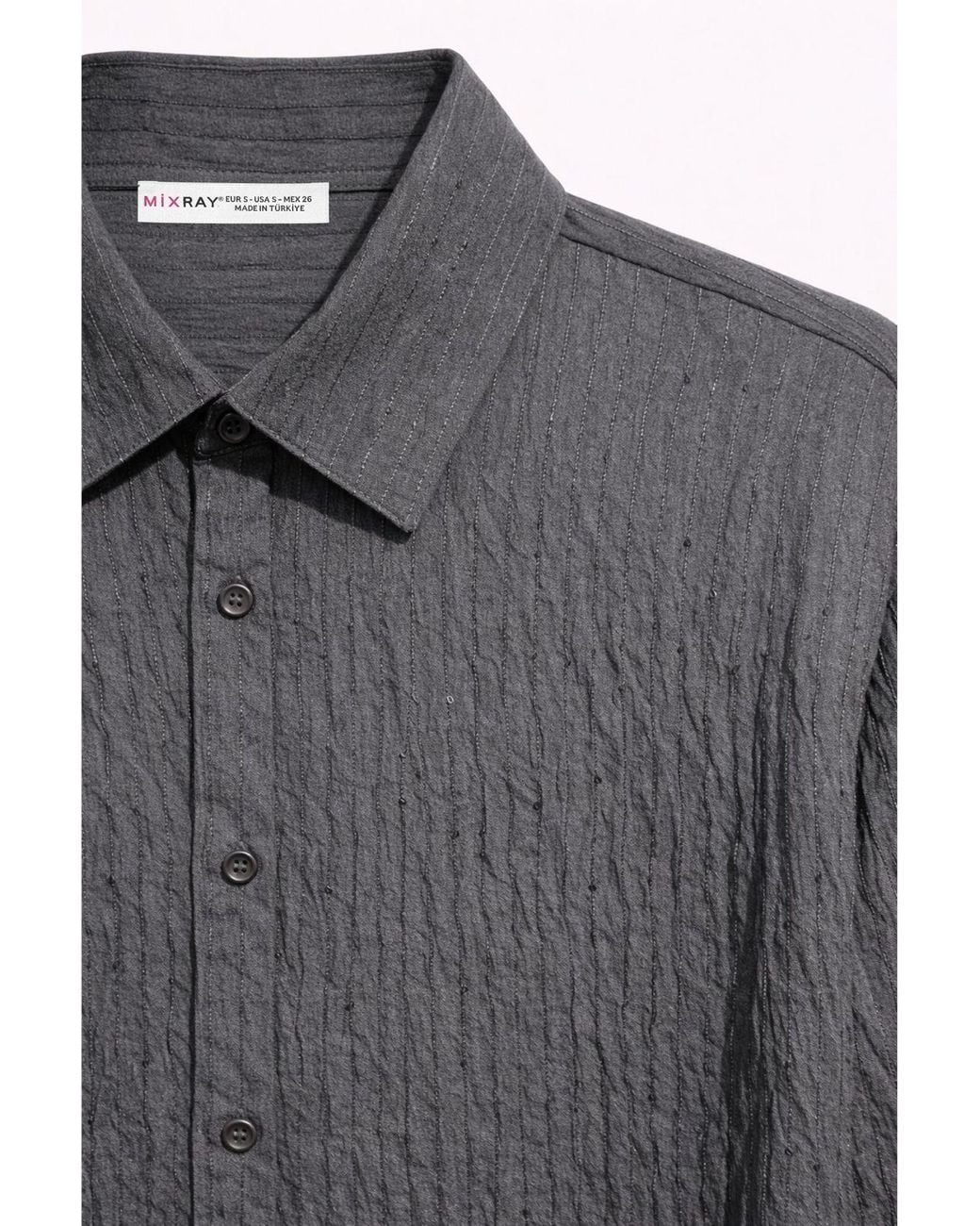 MixRay Gray Cotton-Blend Shirt