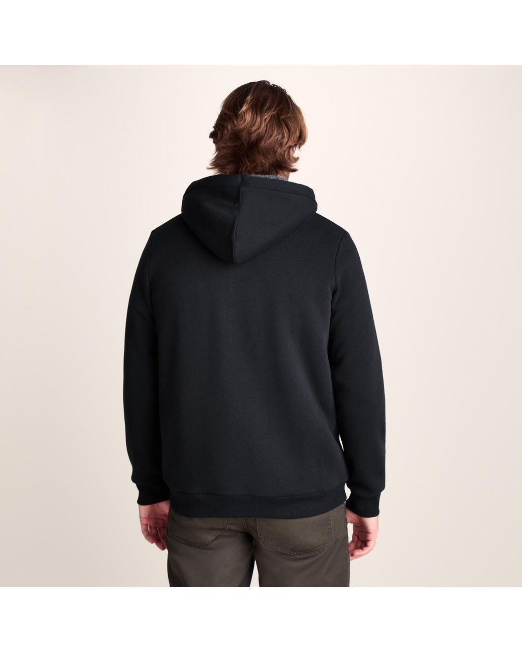 TOG24 Black Ramsey Supersoft Sherpa Lined Zip Hoodie for men
