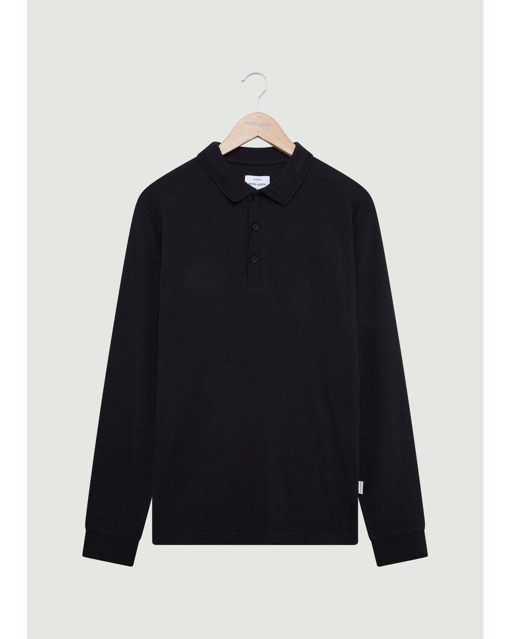 Peter Werth Blue Barone Ls Polo Shirt for men