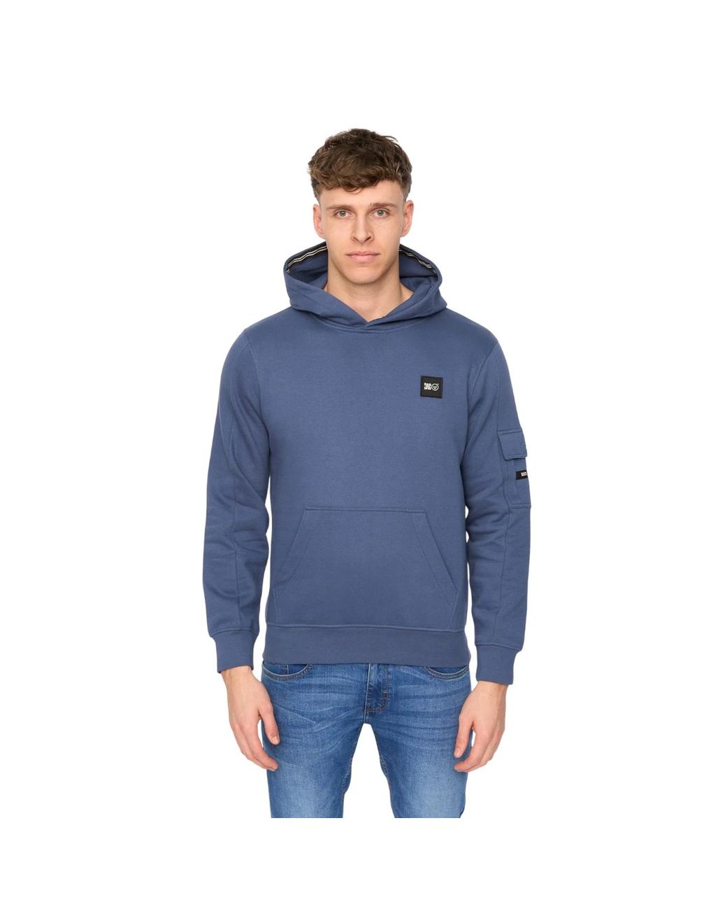 Duck and Cover Blue Wrentham Hoodie (Denim) for men