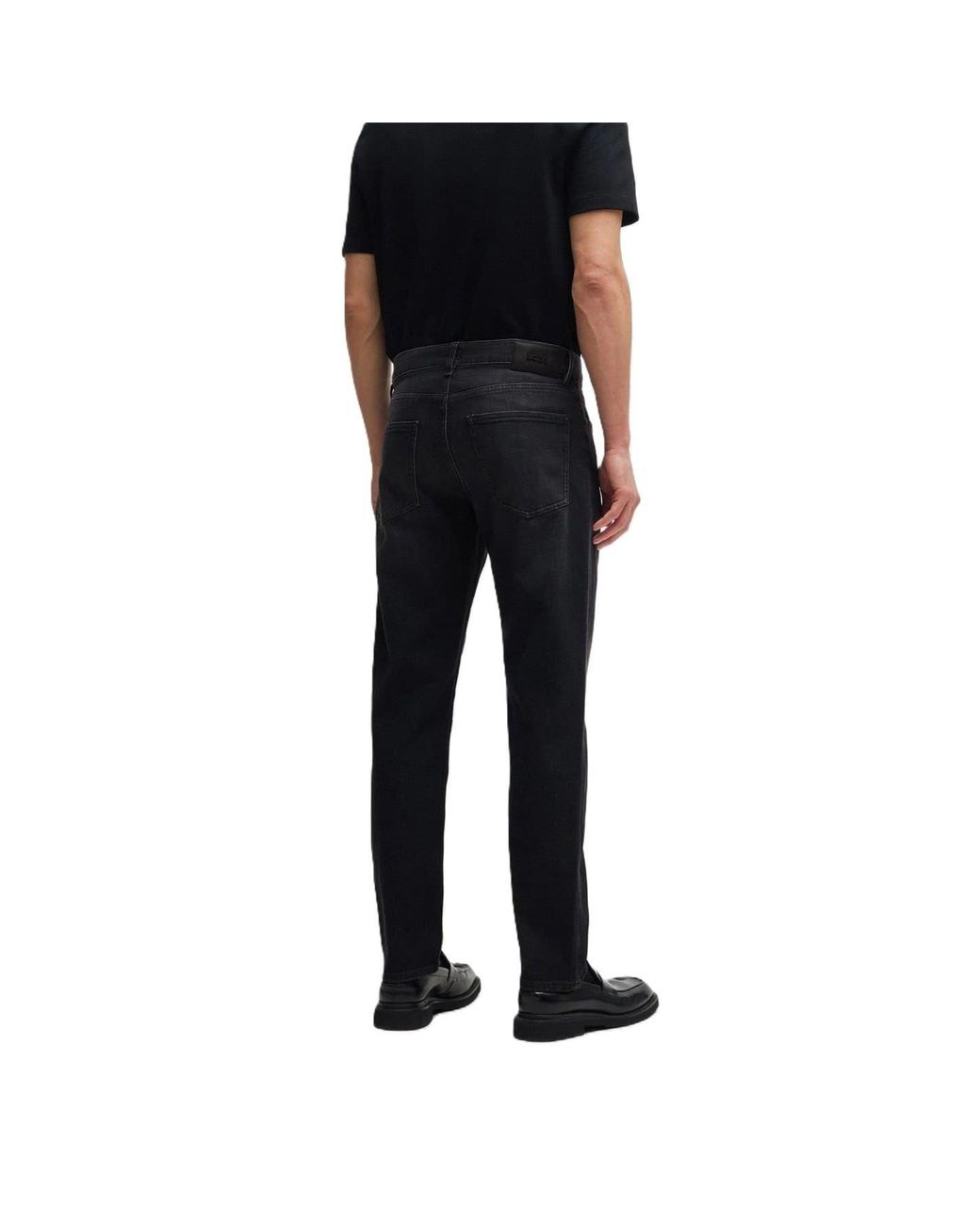 Boss Black Mid Rise Slim Fit Five Pocket Jeans for men