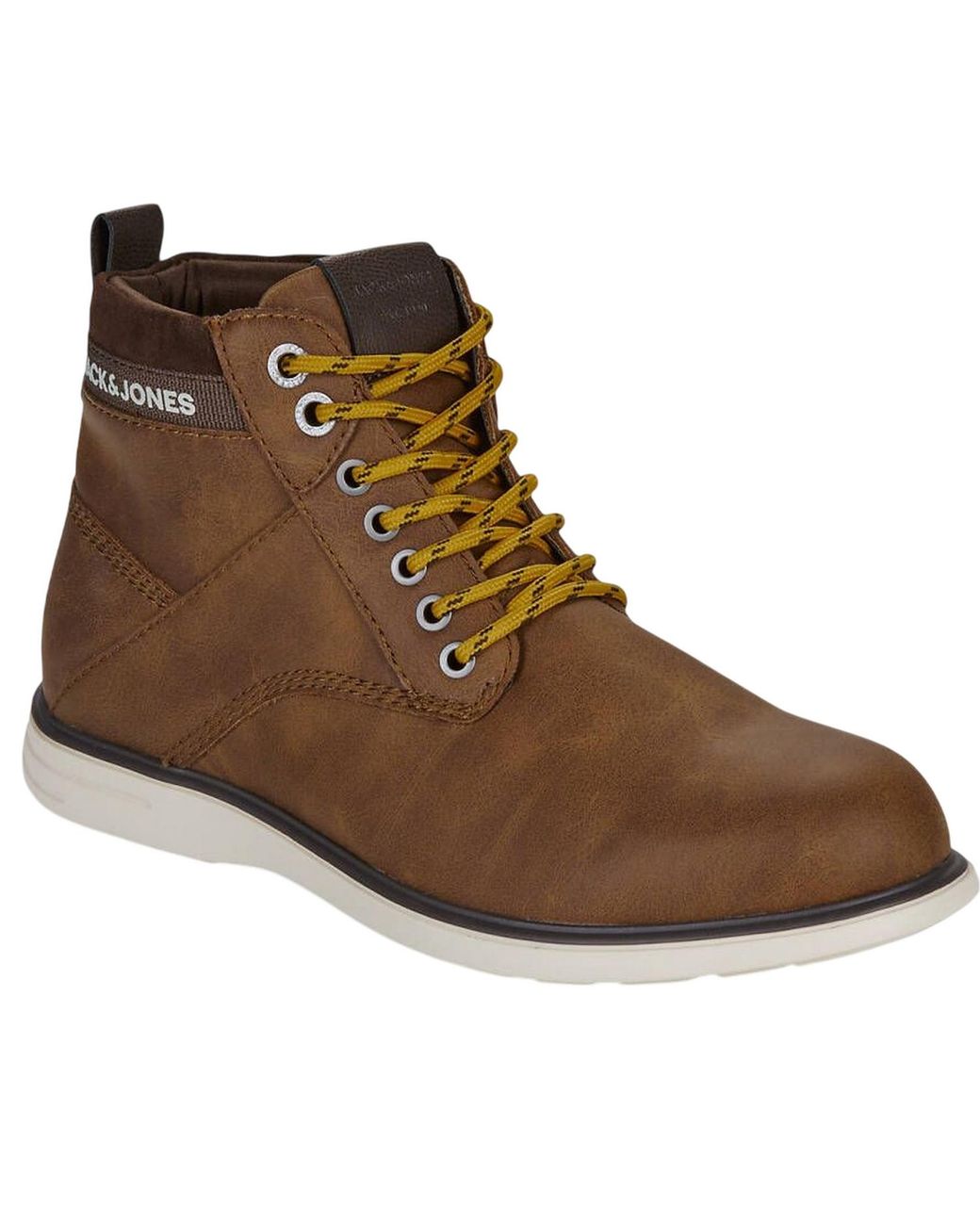 Jack & Jones Brown And Denver Combo Ankle Boots (Capuccino) for men