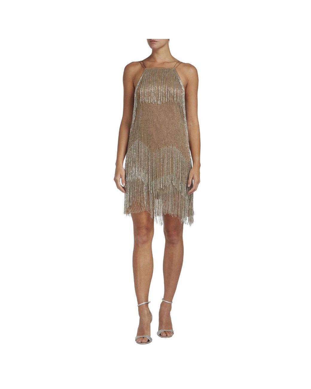 Ted Baker Natural Diveria Nude Mini Dress With Tassels