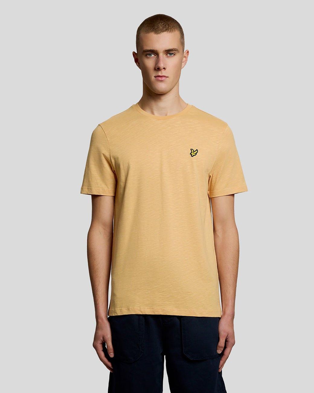 Lyle & Scott Natural Fine Cotton Slub T-Shirt for men