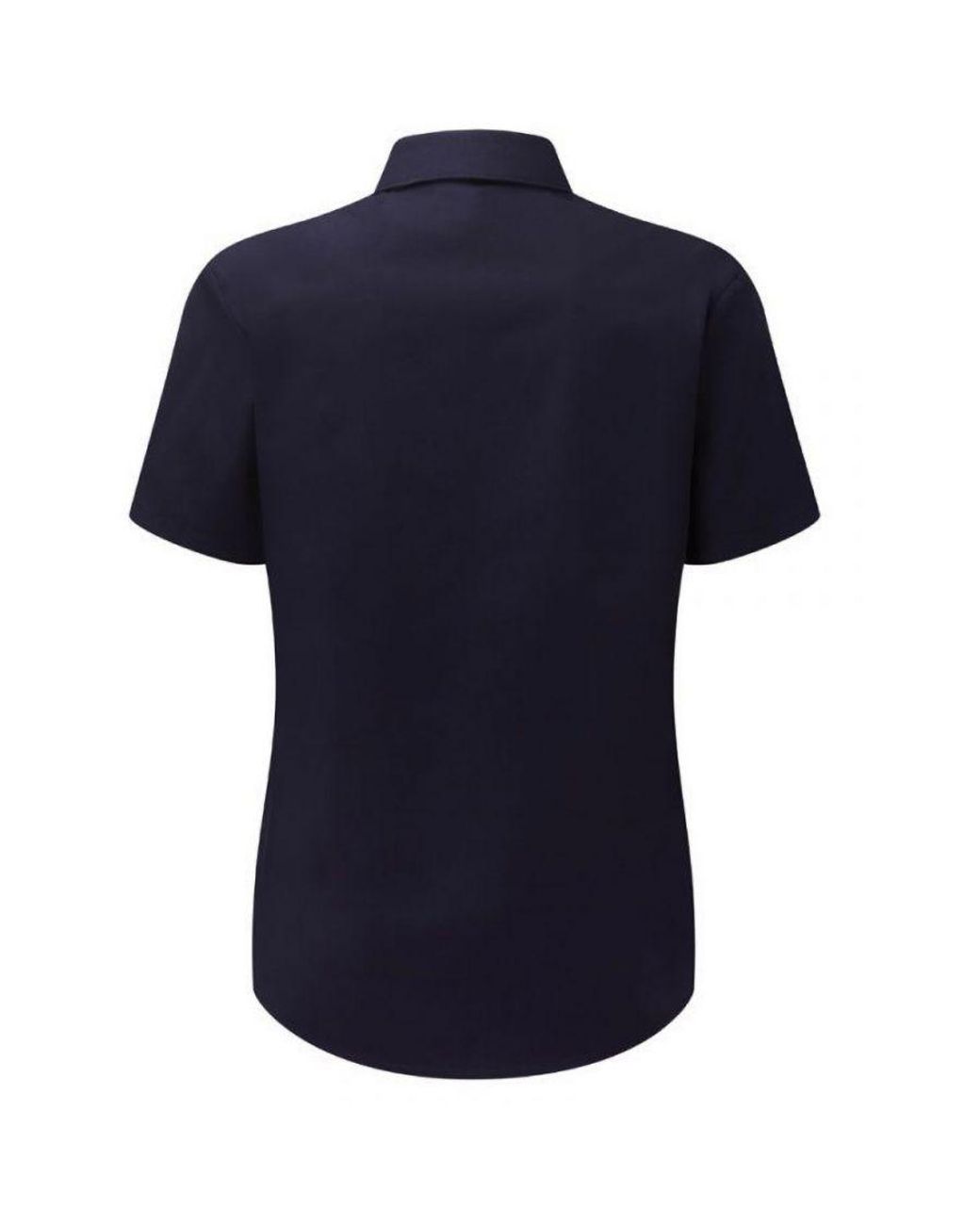 Russell Blue Collection Ladies/ Short Sleeve Poly-Cotton Easy Care Poplin Shirt (French)