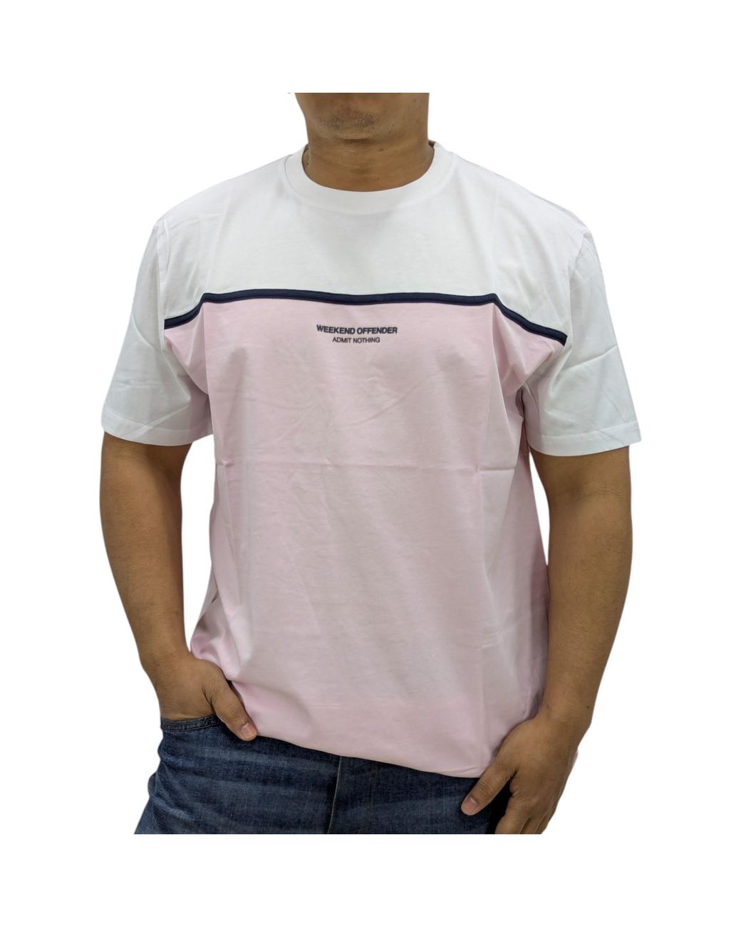 Weekend Offender Gray T Shirt Studio 54 Crew Neck Short Sleeve Casual Cotton Top for men