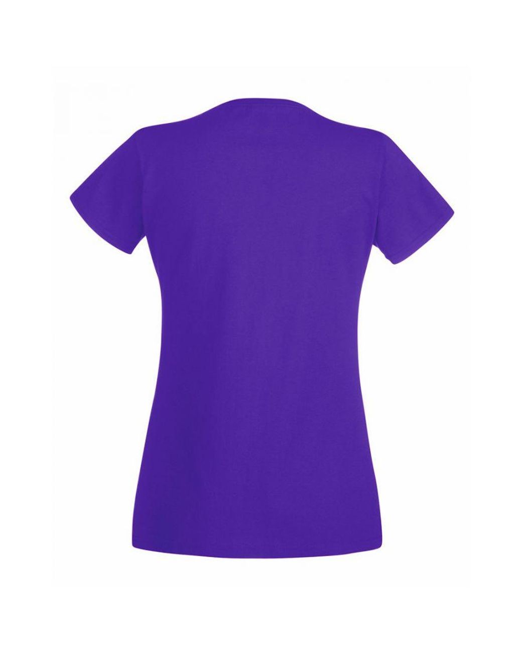 Fruit Of The Loom Purple Ladies/ Lady-Fit Valueweight Short Sleeve T-Shirt (Pack Of 5) Cotton