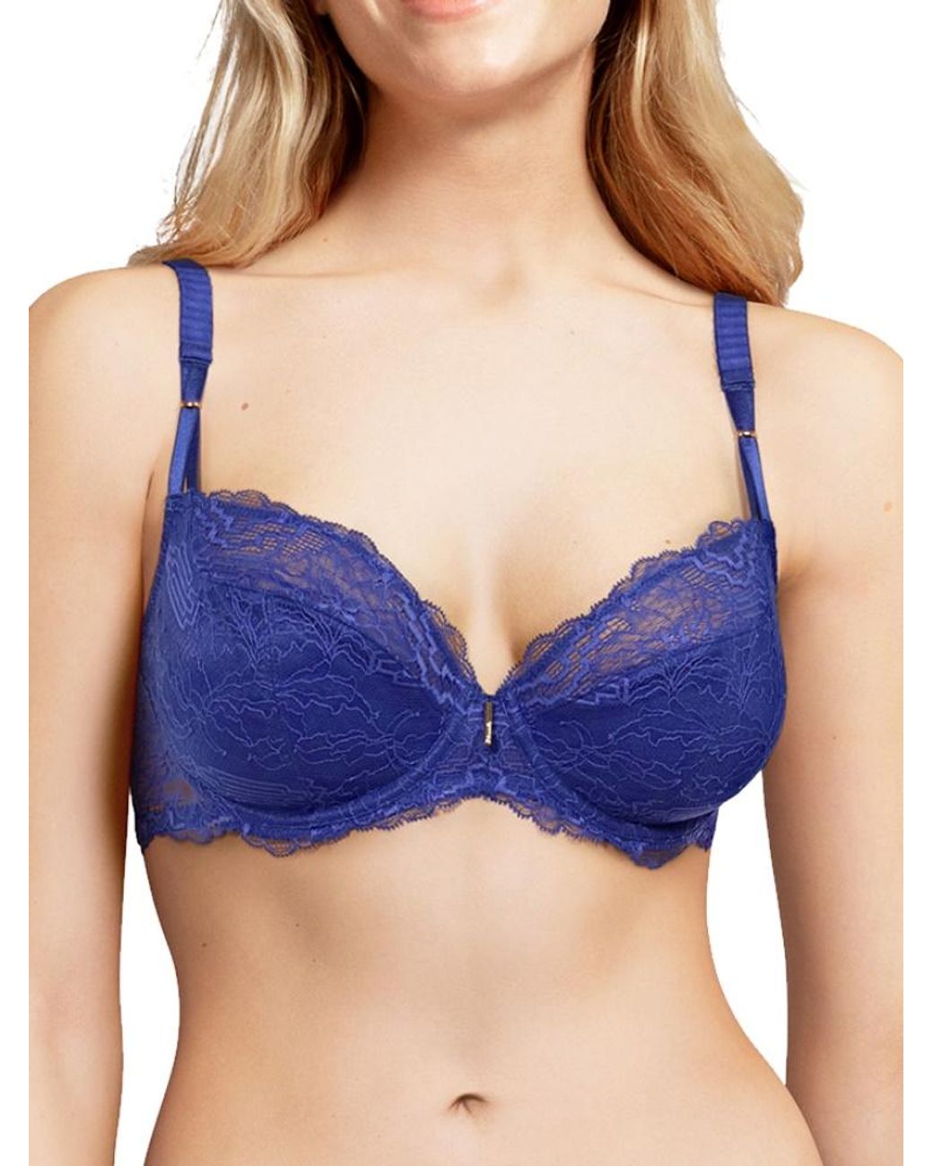 Chantelle Blue Waltz Half Cup Balconnette Bra