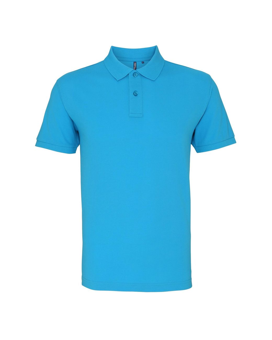 Asquith & Fox Blue Plain Short Sleeve Polo Shirt Cotton for men