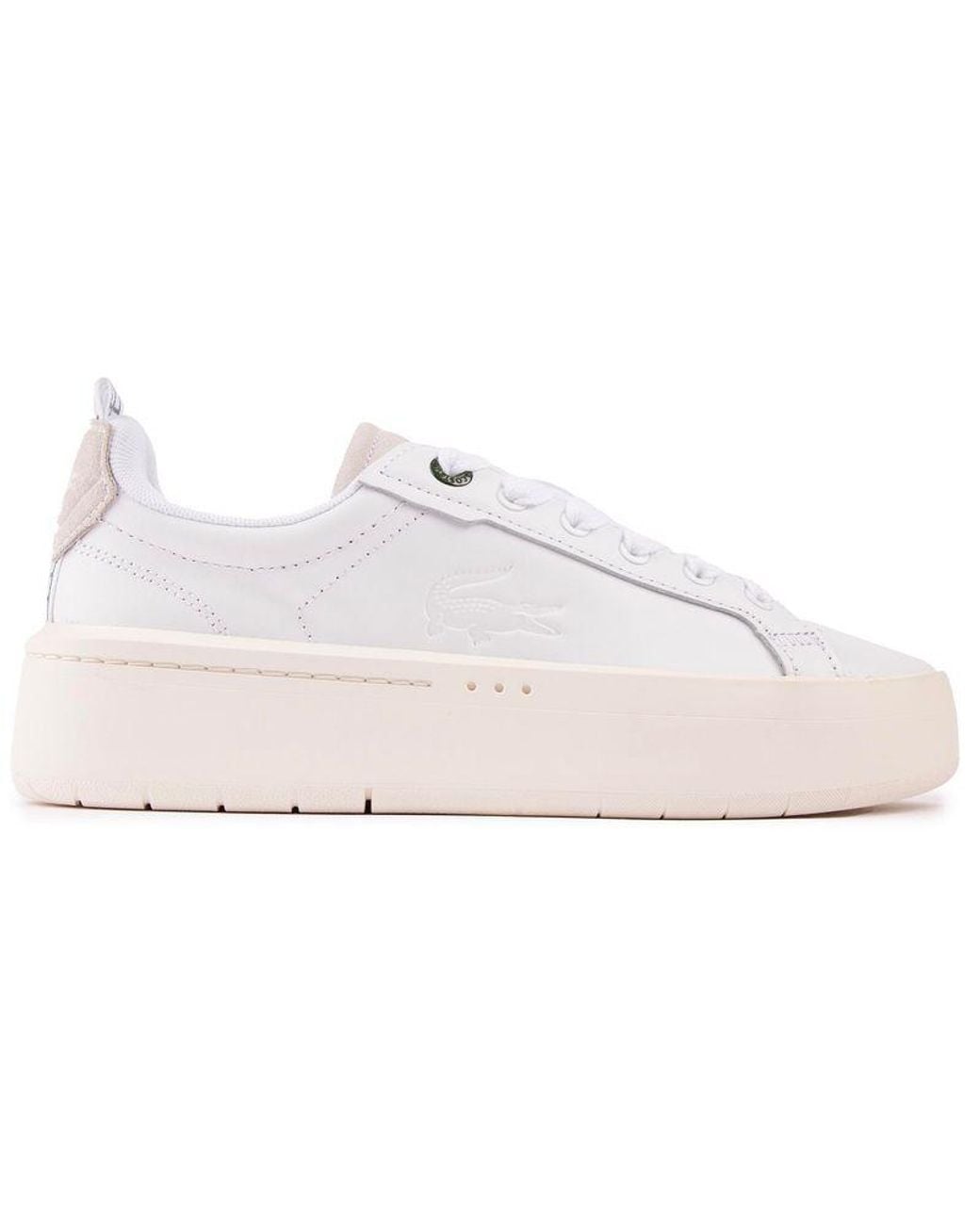 Lacoste White Carnaby Platform Trainers