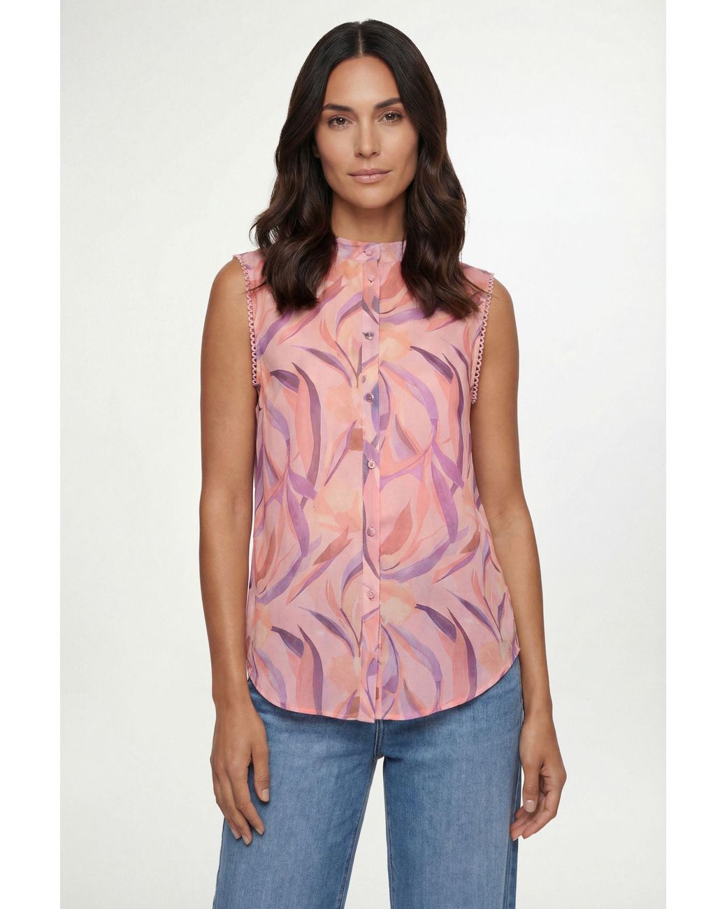 Wallis Red Floral Organza Pleat Detail Cami Top