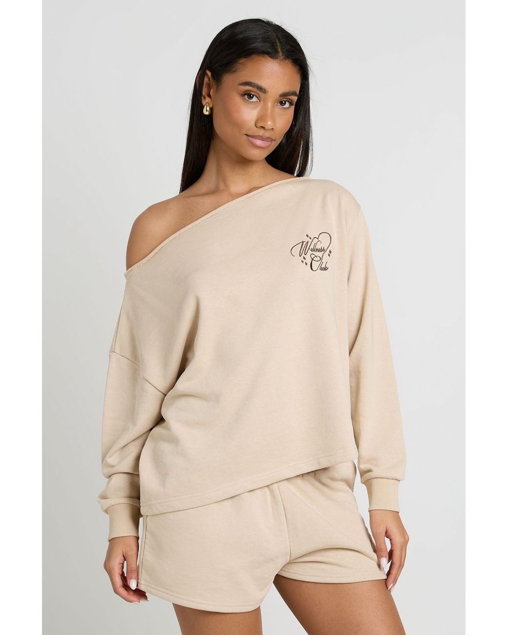 Boohoo Natural Wellness Club Short Tracksuit