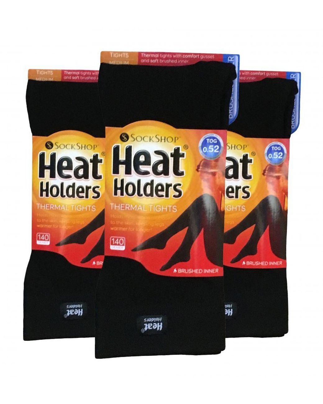 Heat Holders 3 Pack Ladies Black Thermal Tights
