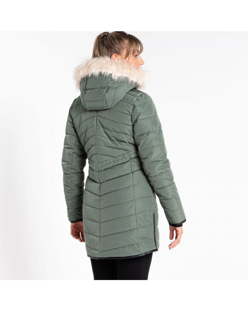 Dare 2b Green Striking Iii Waterproof Padded Parka Coat