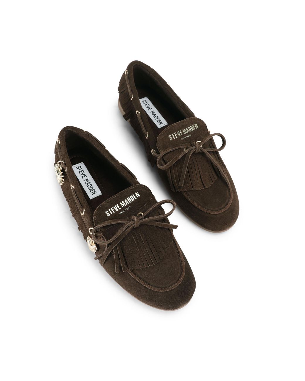 Steve Madden Black Suede Rascals Dark Loafers