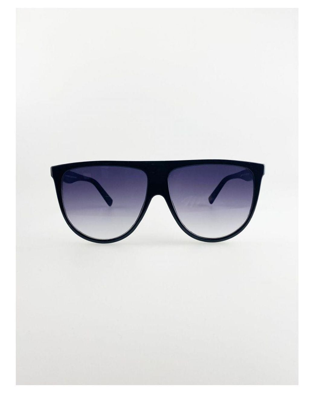 SVNX Blue Oversized Sunglasses With Ombre Lenses