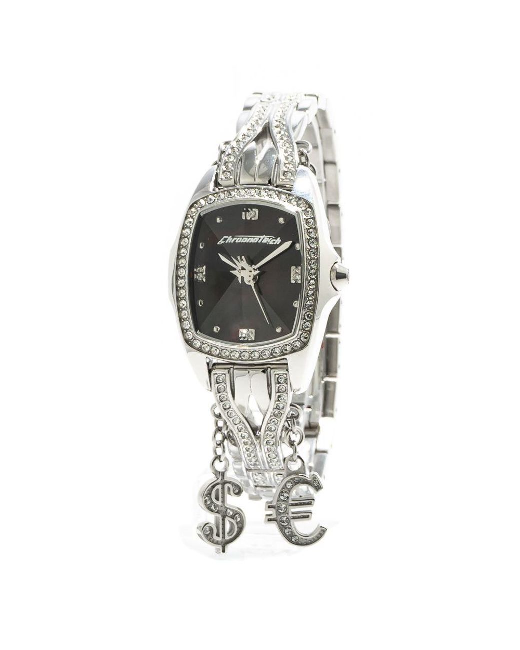 Chronotech Metallic Silver Steel Watch