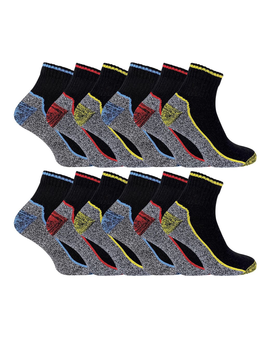 Sock Snob Blue 12 Pairs Short Bamboo Work Socks For for men