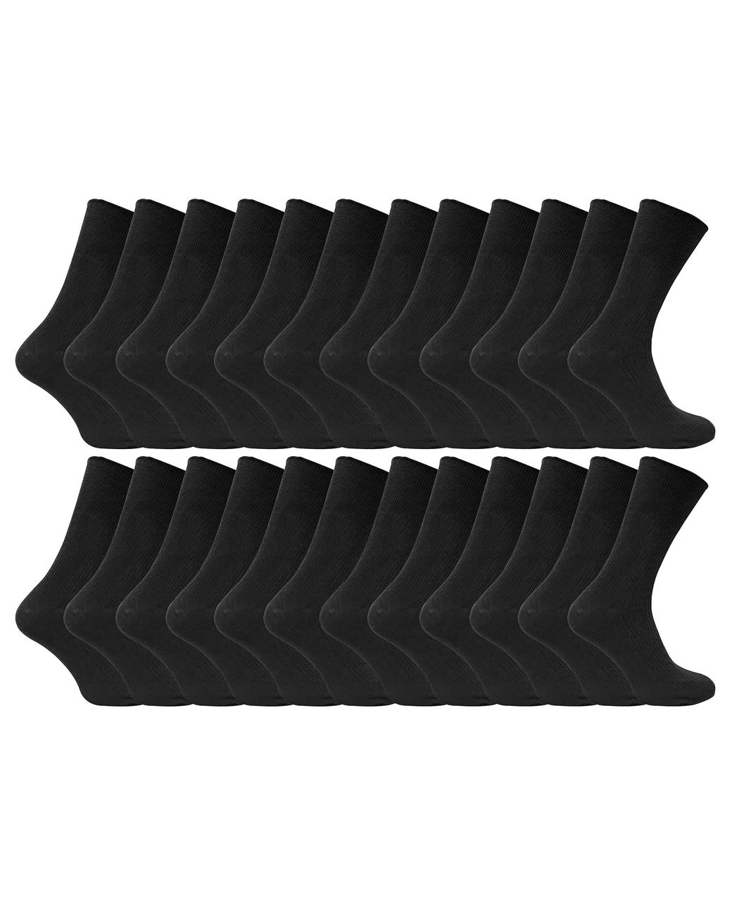 Sock Snob Black 100% Cotton Non Elastic Breathable Socks for men
