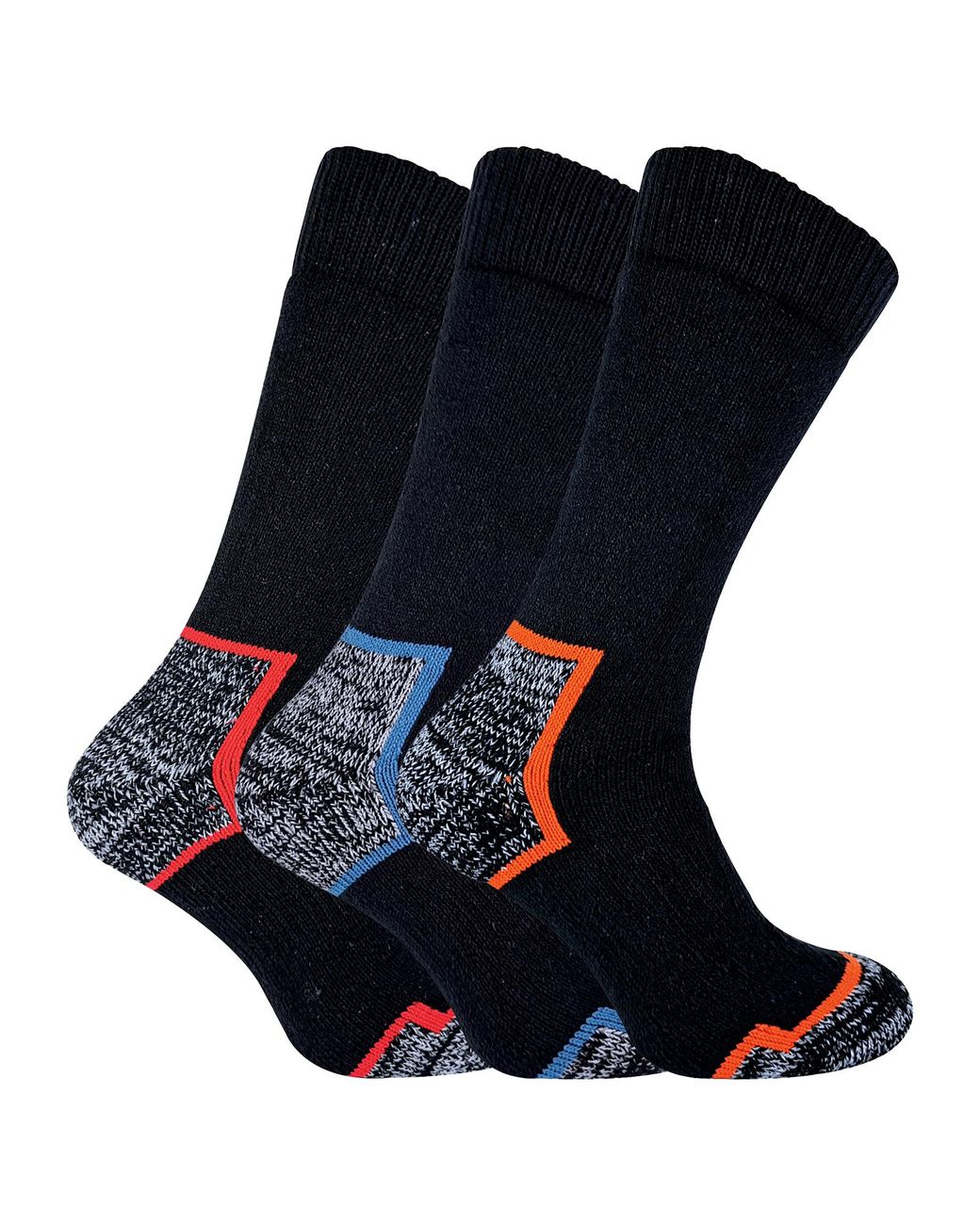 Sock Snob Blue 3 Pairs Heavy Duty Cotton Cushioned Work Boot Socks for men