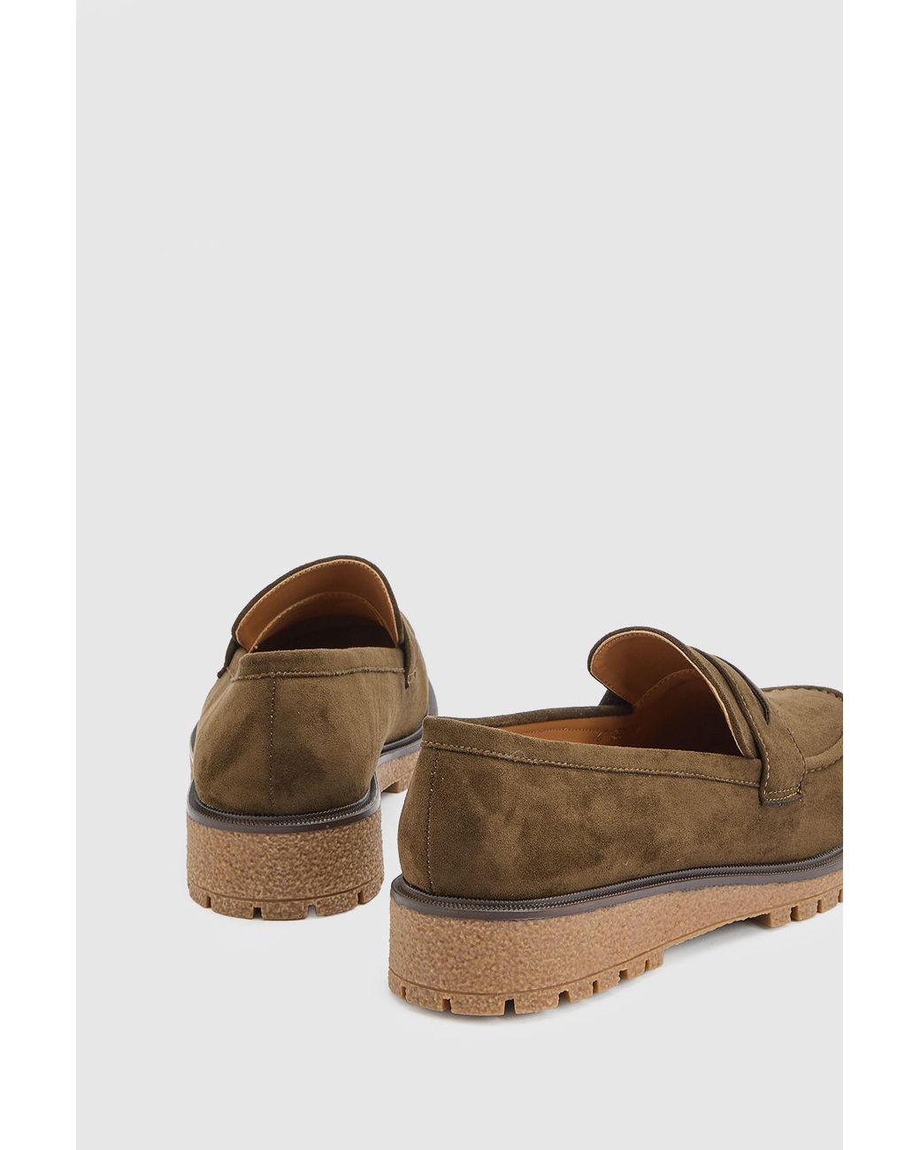 Good for the Sole Green Sidnie Faux Suede Super Padded Loafers