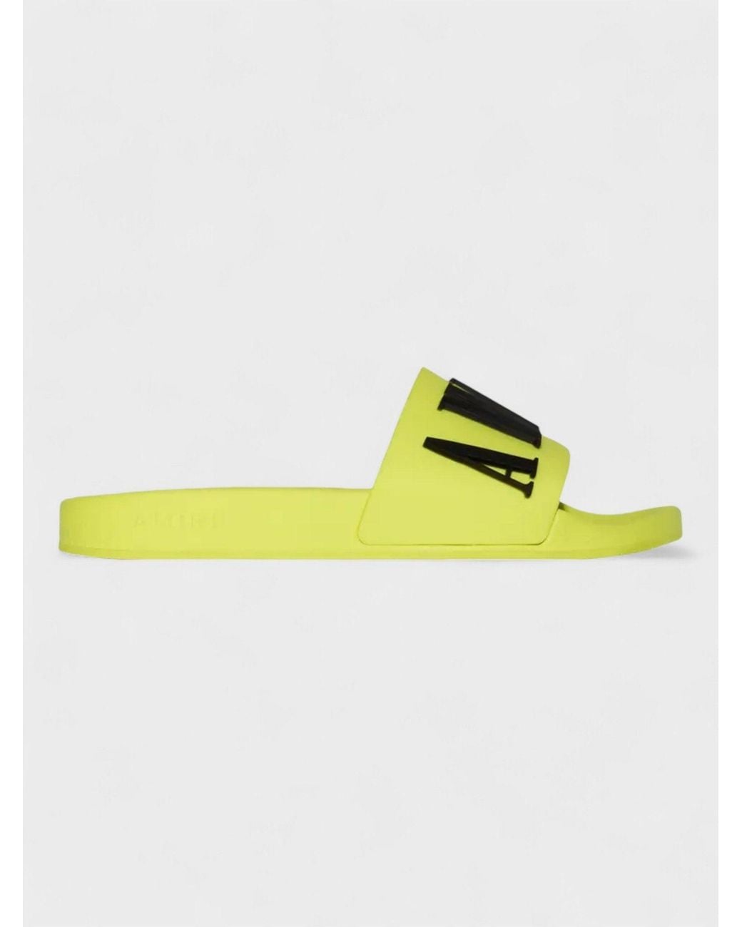 Amiri Yellow Rubber Classic Logo Pool Slide Volt for men