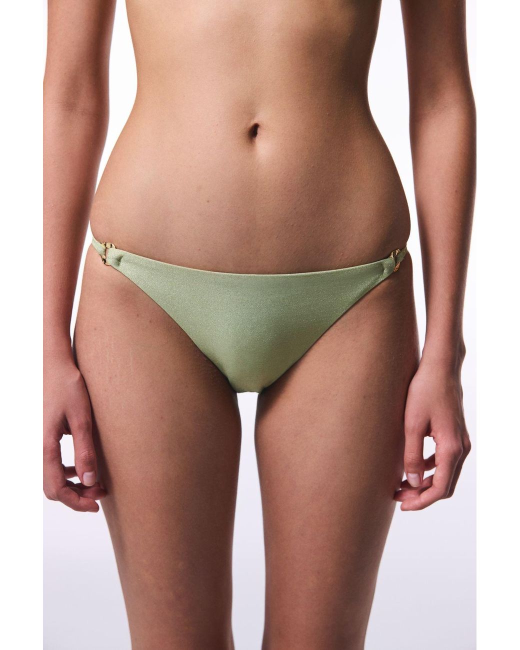Penti Brown Mid-Waist Solid Bikini Bottoms