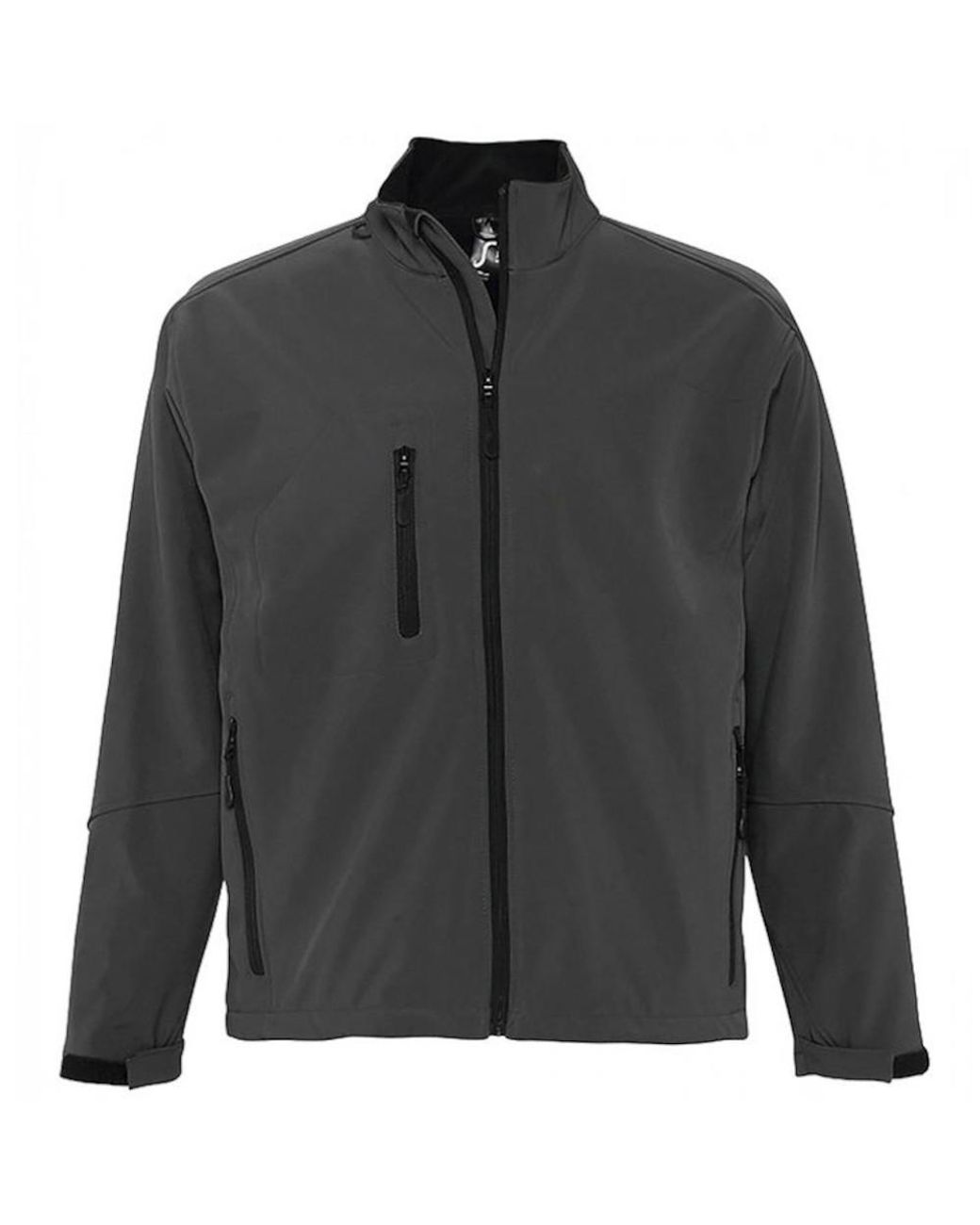 Sol's Black Relax Soft Shell Jacket (Breathable, Windproof And Water Resistant) for men