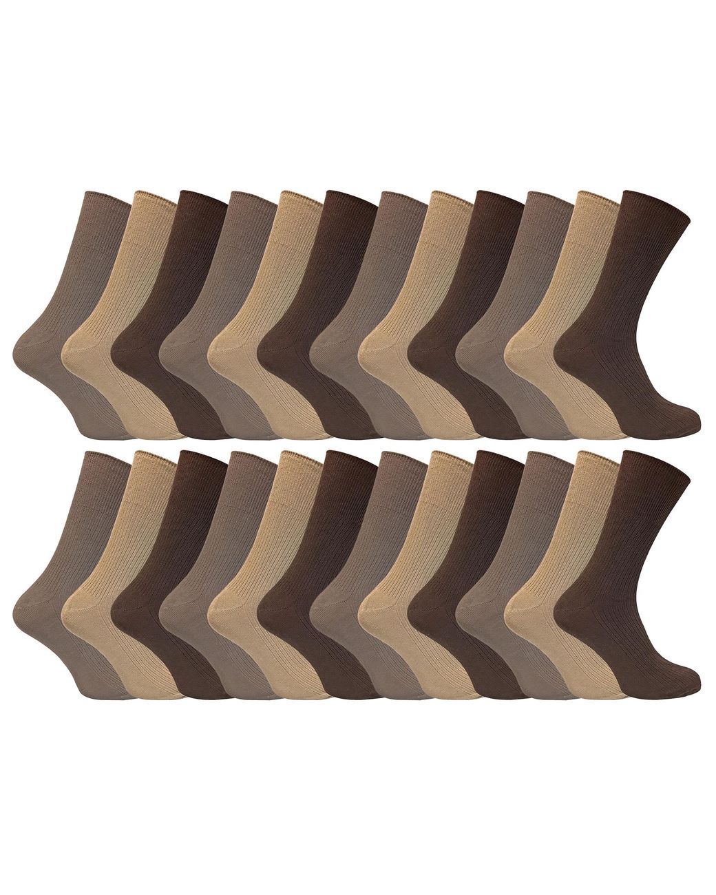 Sock Snob Brown 100% Cotton Non Elastic Breathable Socks for men