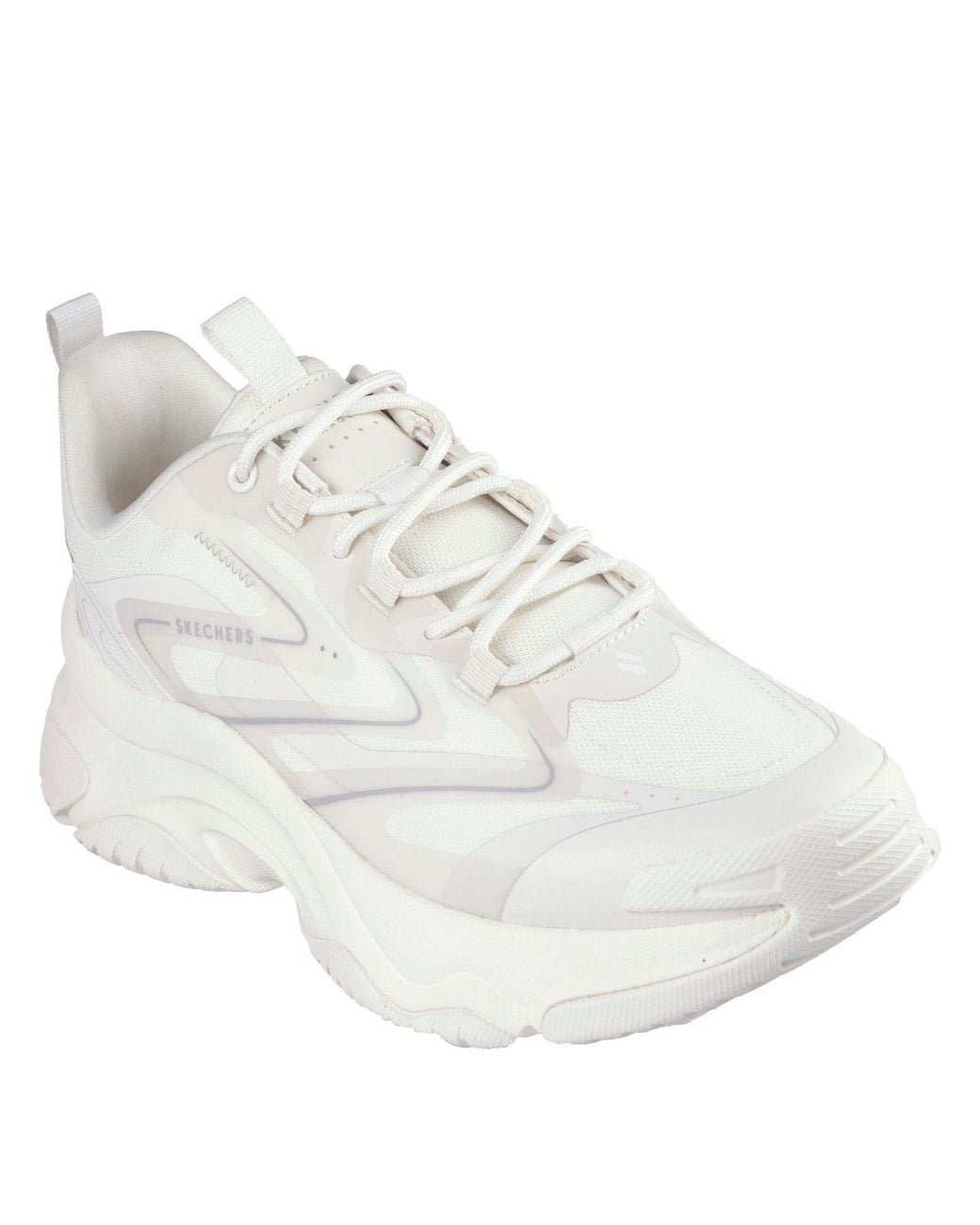 Skechers White Moonhiker Lace-Up Sneakers for men