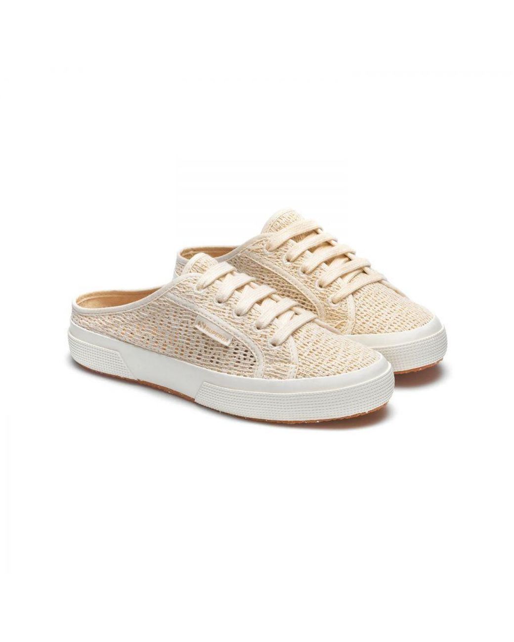 Superga macramew outlet white