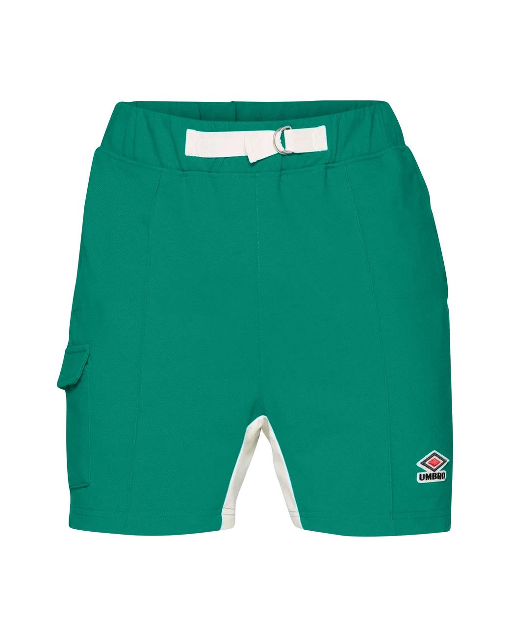 Umbro Green Panelled Shorts (Quetzal/Papyrus) for men