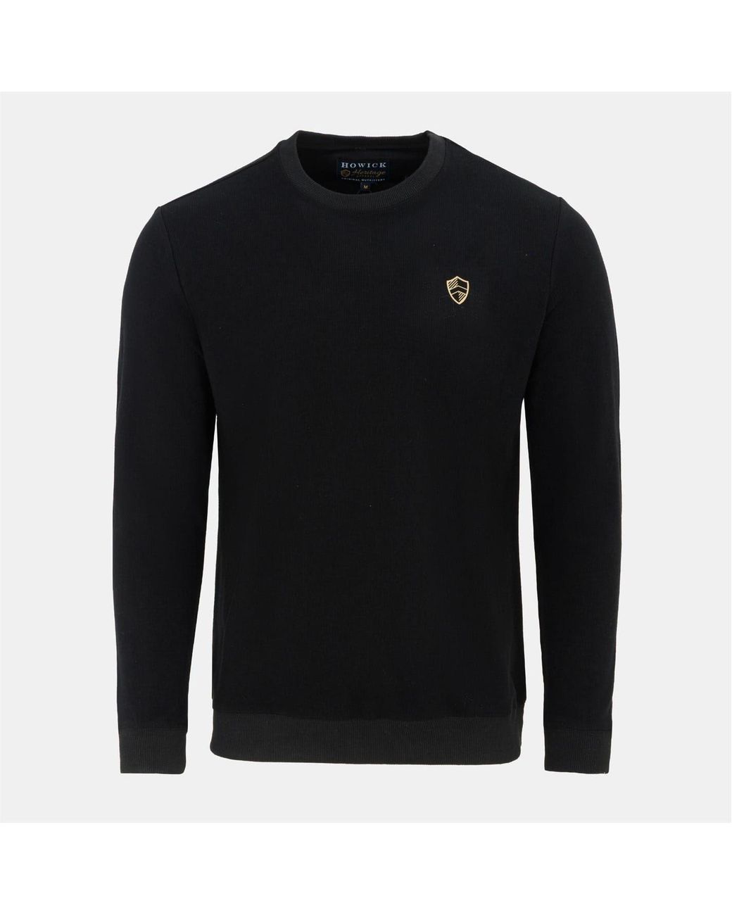 Howick Black Crew Neck Jumper for men