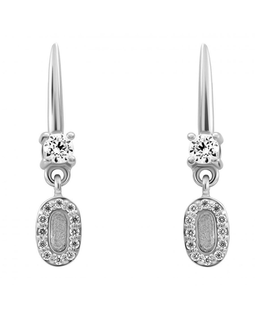 Orphelia Metallic 'Lily' 925 Sterling Drop Earrings