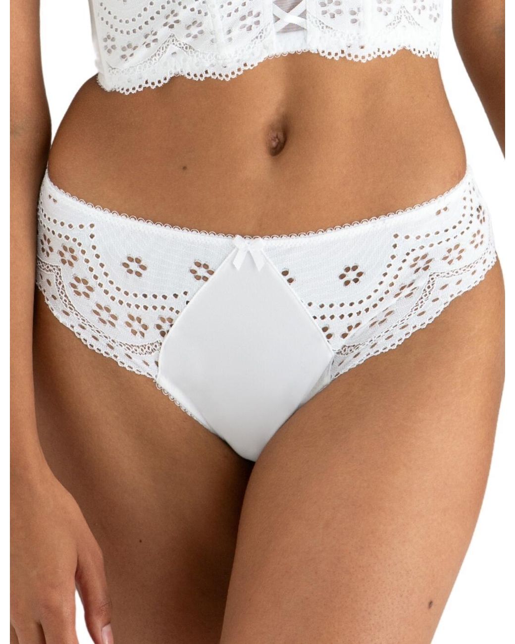 Pour Moi White Swoon High Waisted Brief