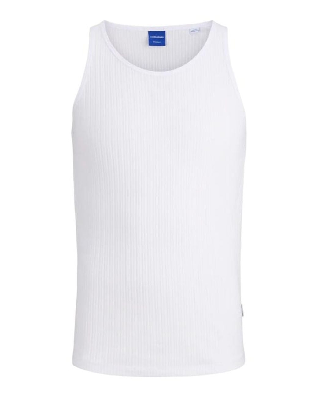 Jack & Jones White Tank Top, Classic Cotton Vest for men